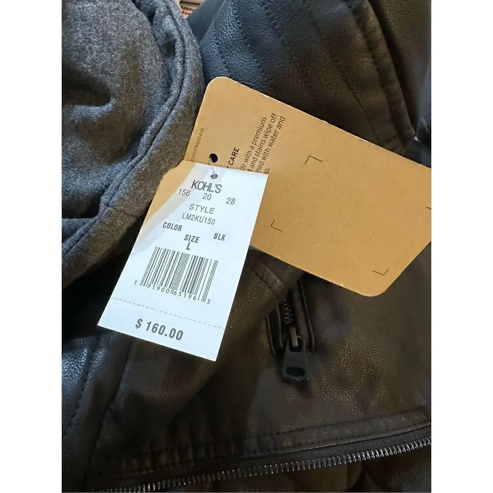 Men's Levi's® Faux-Leather Hooded Racer Jacket